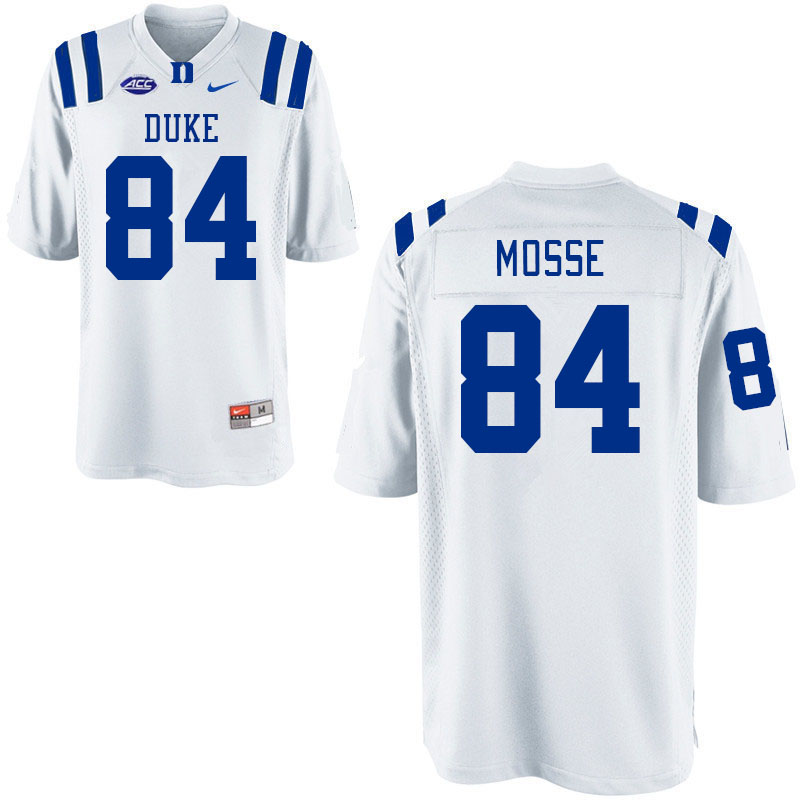 Men #84 Akiva Mosse Duke Blue Devils College Football Jerseys Stitched-White